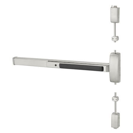Sargent Fire Rated Surface Vertical Rod Exit Device, Classroom, US32D, LHR 12-8713F LHR 32D